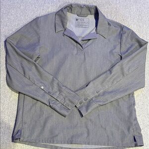 FIGS limited edition long sleeve heather gray scrub top